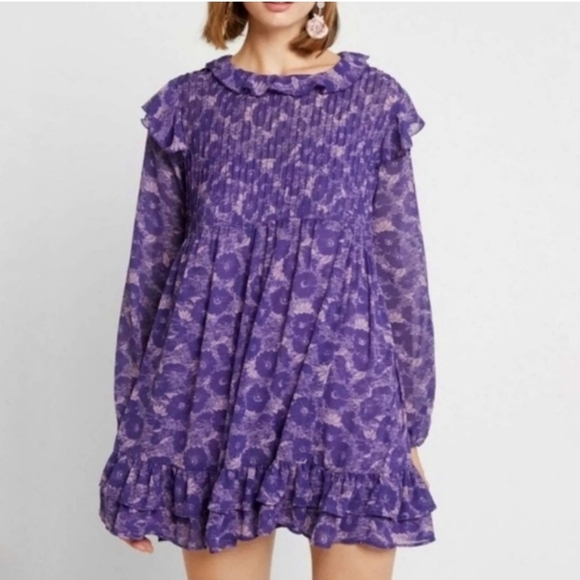 Free People Dresses & Skirts - NWOT Free People Women's These Dreams Long Sleeve Mini Dress Size Medium